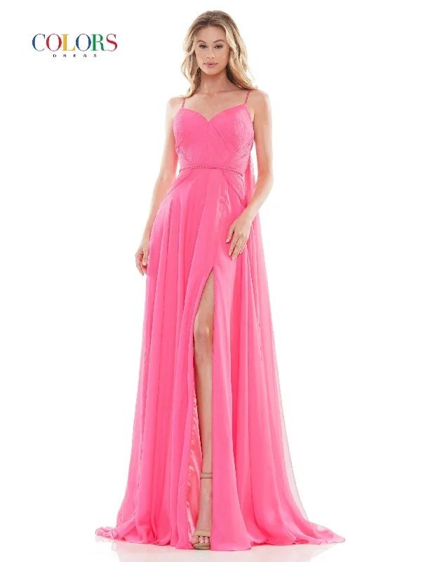 Colors 2664 Colors Long Formal Chiffon Prom Dress