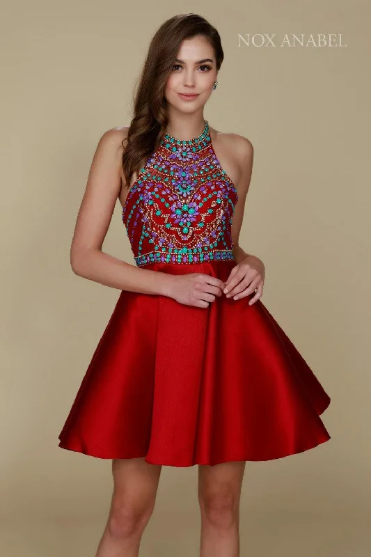 Short Beaded Homecoming Prom Dress Sale