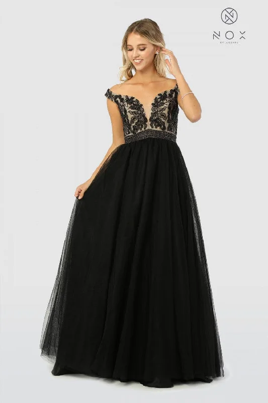 Long Off The Shoulder Formal Evening Gown Prom Dress