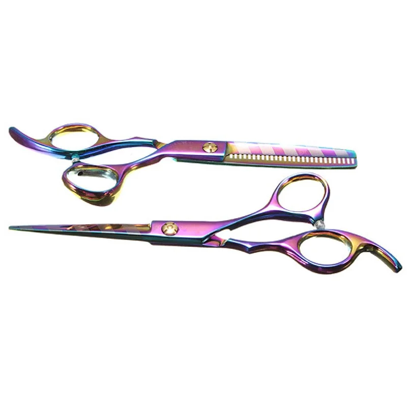 3 Pcs/Set Professional Stainless Steel Hair Cutting Thinning Scissors Barber Tool Hair Scissor Comb Set Hairdressing Shears Kit (#01)