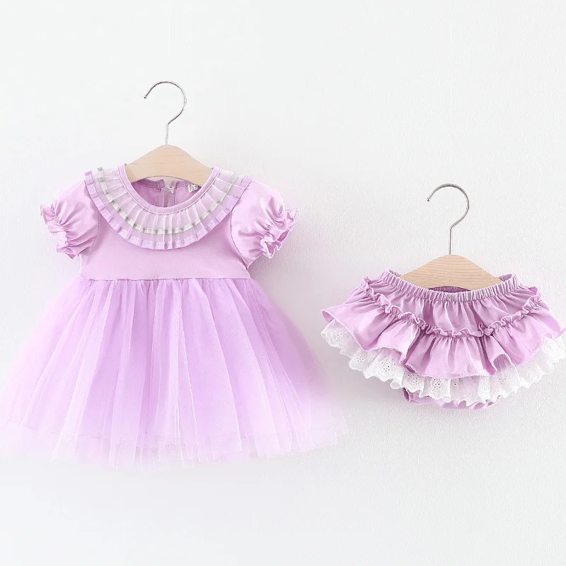 Female Baby Dress, Girls Summer Short Sleeved Princess Skirt, Infant Children'S Wear 0-1-2-3 Half Year Old 782