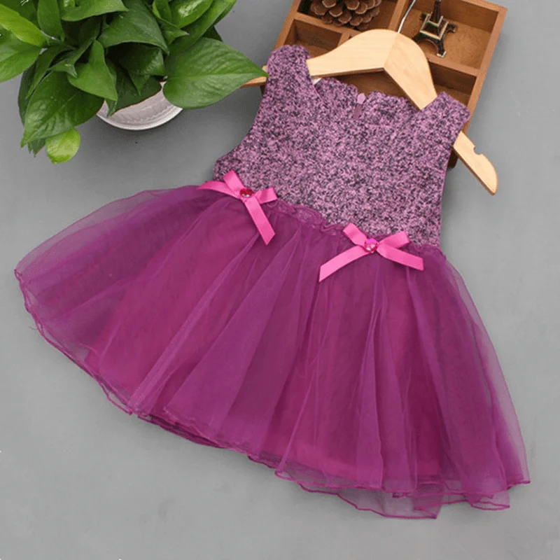 Hitz Woolen Dress Girls 0-4 Years Old Infants Purple Puff Vest Skirt Support on Behalf of the Princess