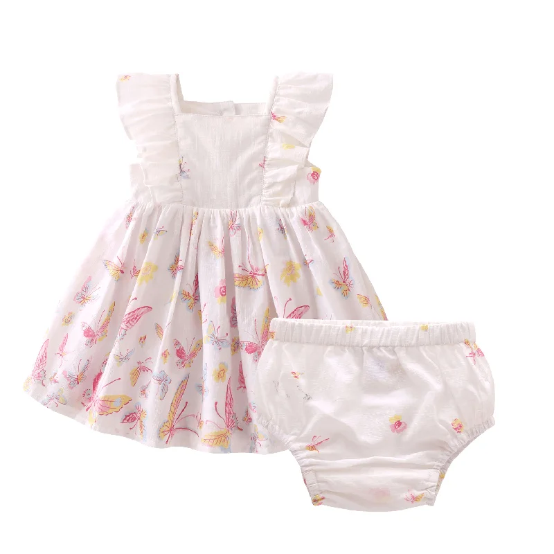 Children'S Wear New Summer Baby Skirt, Lovely Butterfly Dress, 0-1-2 Years Old Baby Dress