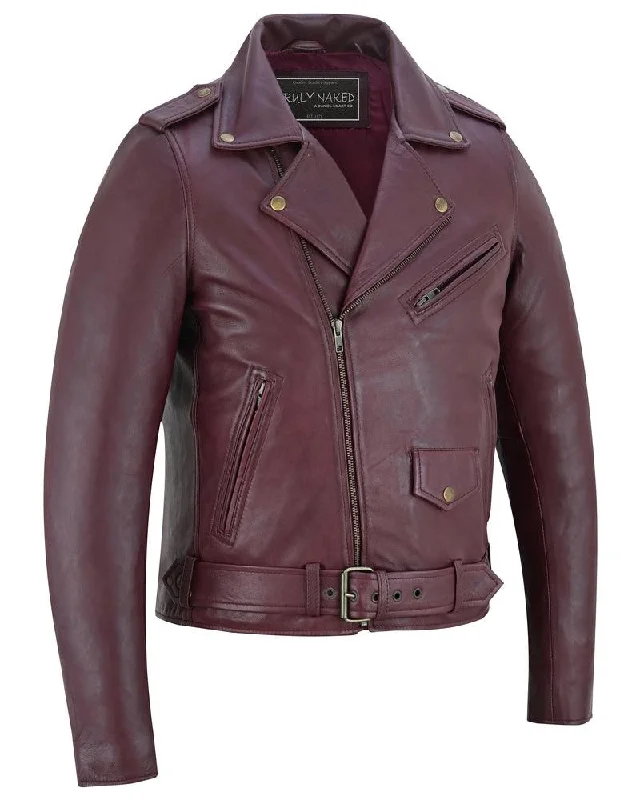 Rose Glow Women's Oxblood Fashion Leather Jacket