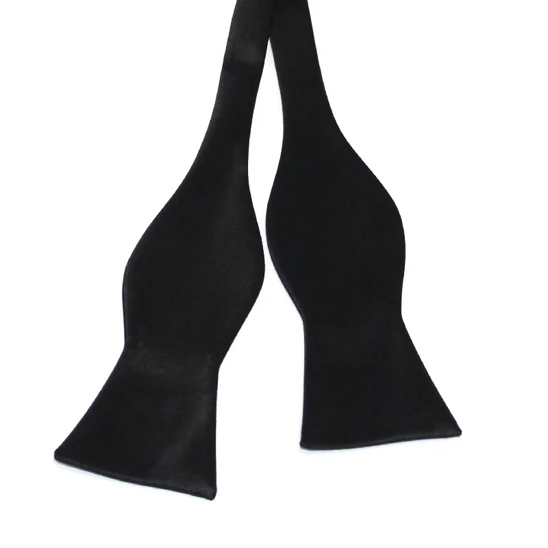 Black Satin Self-Tie Bow Tie