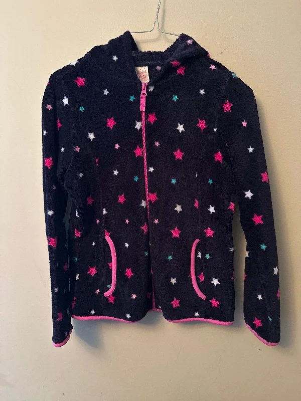 Faded Glory Navy/Pink Star Fleece Jacket 10-12