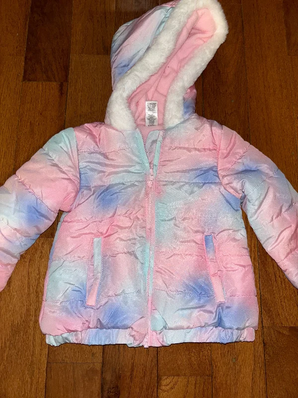 Little me Pink and blue tie dye coat 18-24 Months