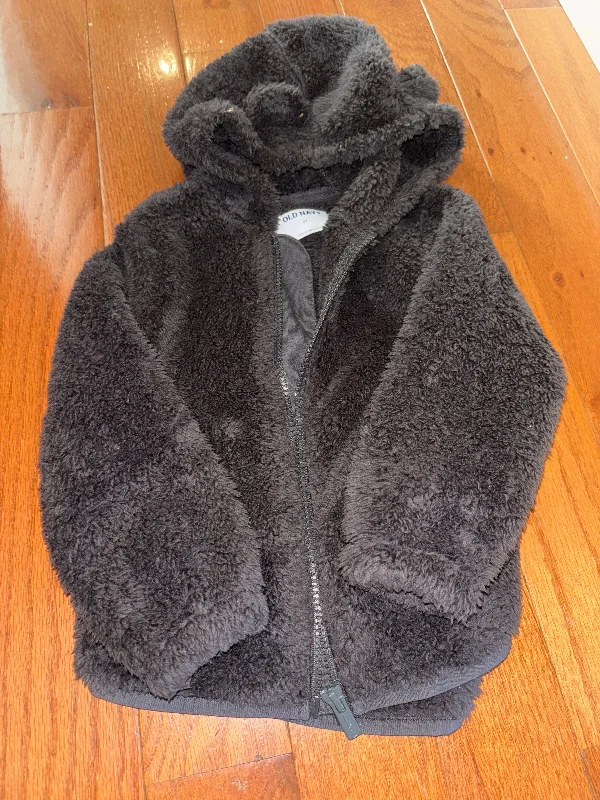 Old navy Black Sherpa hoodie 3T