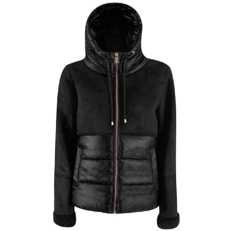 Yes Zee Black Nylon Women Jacket