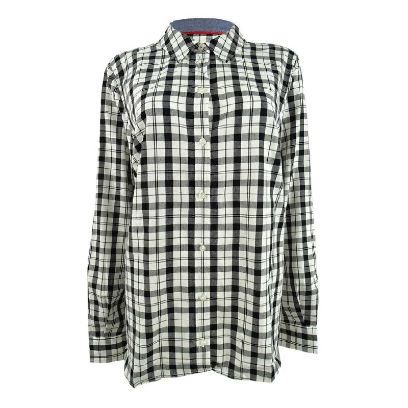 Charter Club Women's Cotton Plaid Shirt