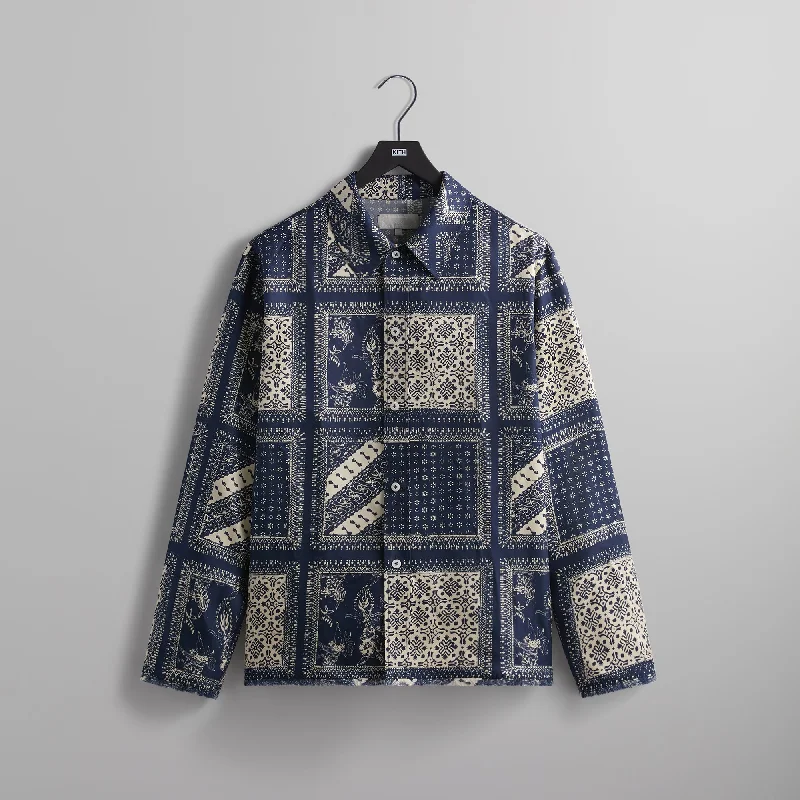 Kith Silk Twill Boxy Collared Overshirt - Vista