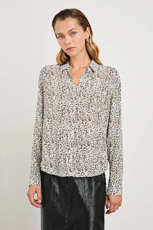 JOSEPHINE WATERCOLOUR CHEETAH LONG SLEEVE SHIRT