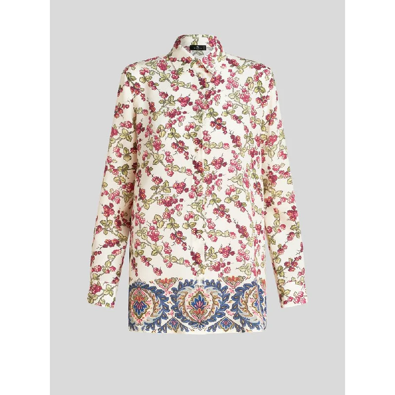 LONG SHIRT WITH BERRY PRINT