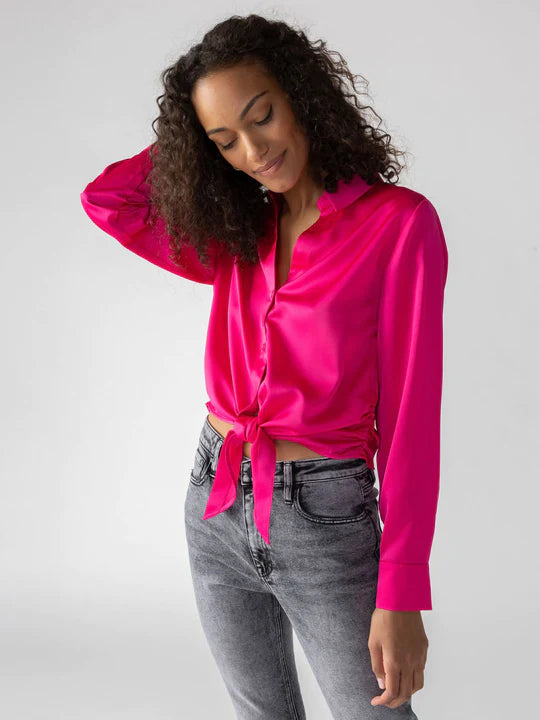 Satin Lover Tie Shirt