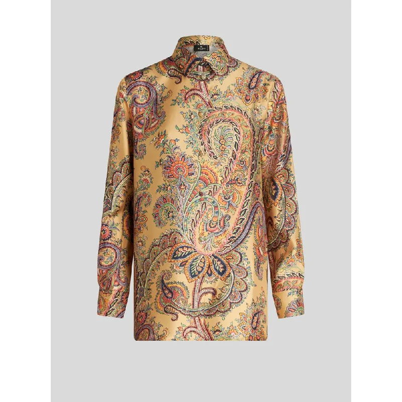 SILK SHIRT WITH PAISLEY PATTERN