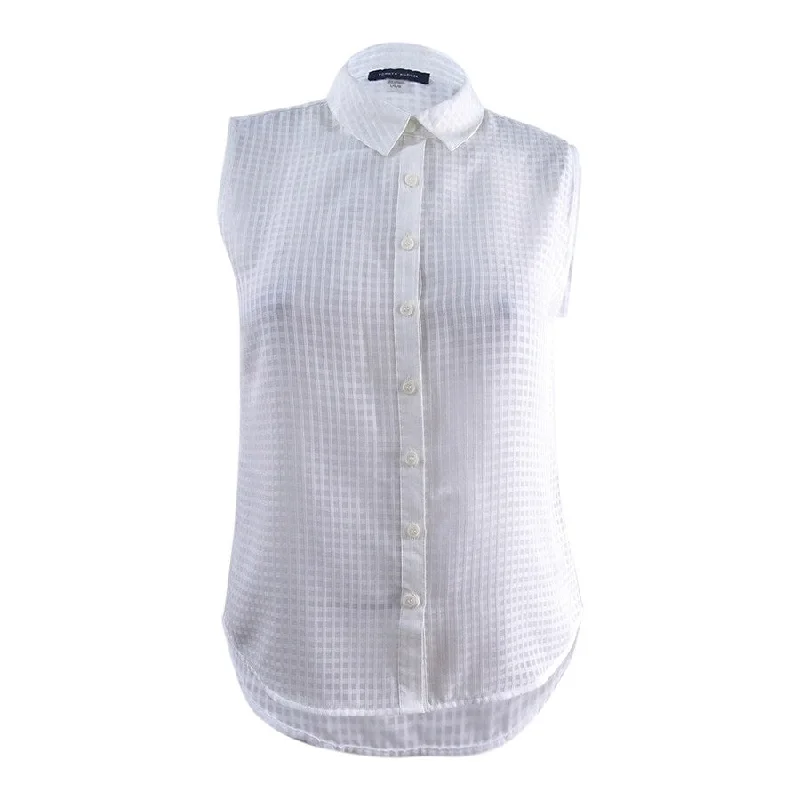 Tommy Hilfiger Women's Sheer Checked Shirt