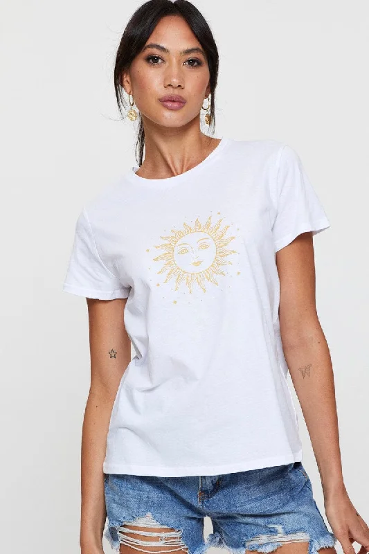 White Graphic T Shirt Sleeve_Length