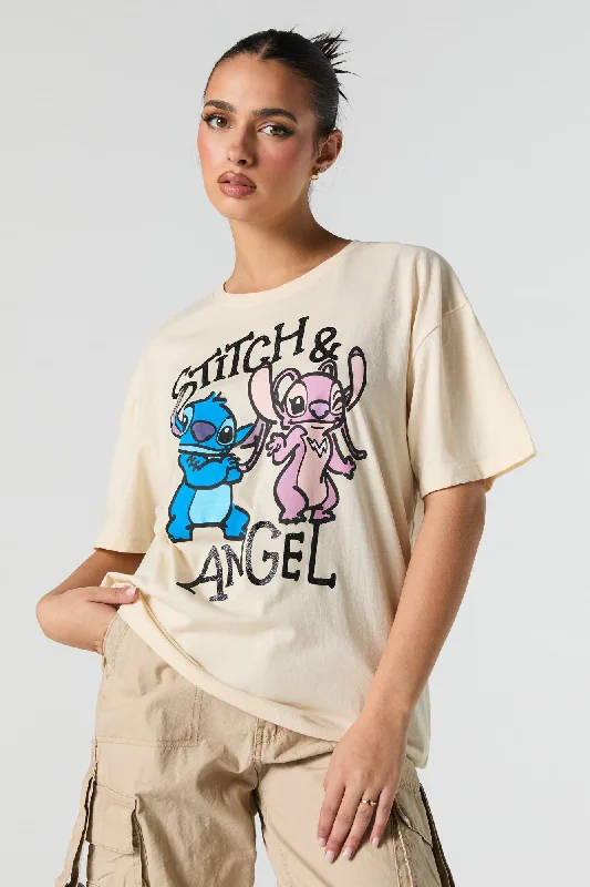 Stitch & Angel Graphic Boyfriend T-Shirt