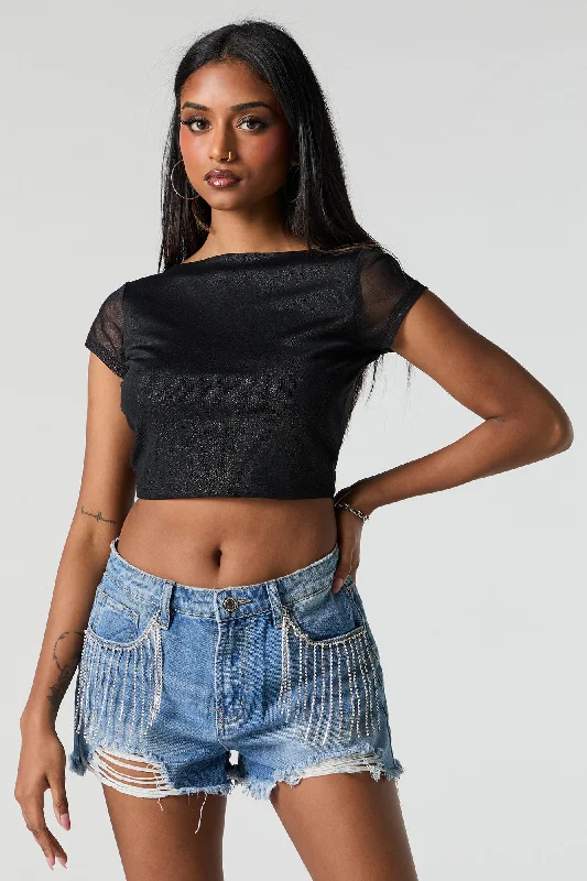 Sparkle Cropped T-Shirt