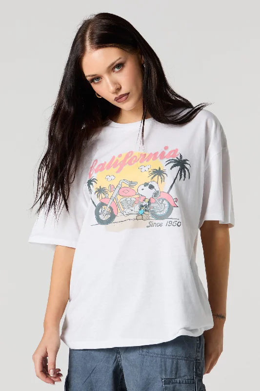 California Snoopy Graphic Boyfriend T-Shirt