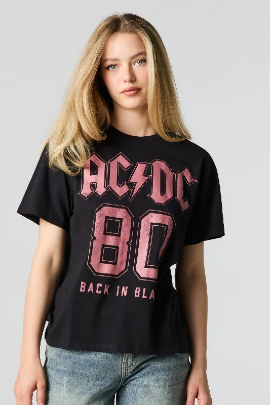 ACDC Back in Black Graphic Boyfriend T-Shirt