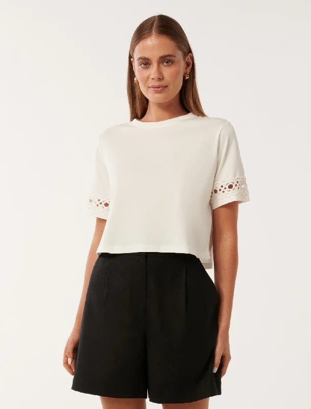 Carmen Crochet Trim T-Shirt