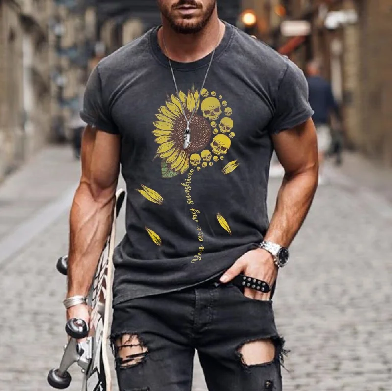 Fashion Sunflower Short Sleeve T-shirt