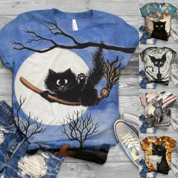 Fashionable Halloween Print T-Shirt for Women