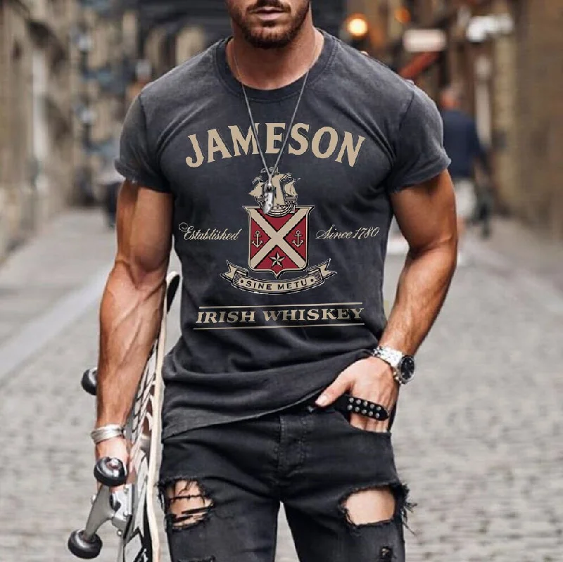 Herren Jameson Irish Whiskey Print T-Shirt