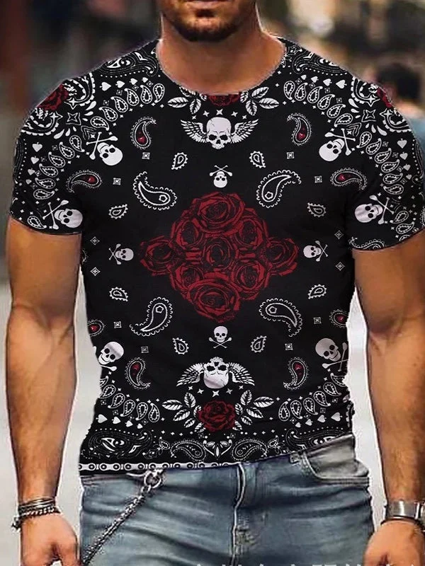 Mens Fashion Casual Printed T-Shirt