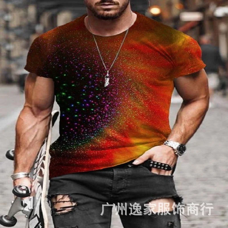 MenS Fashion Retro Casual Printed T-Shirt