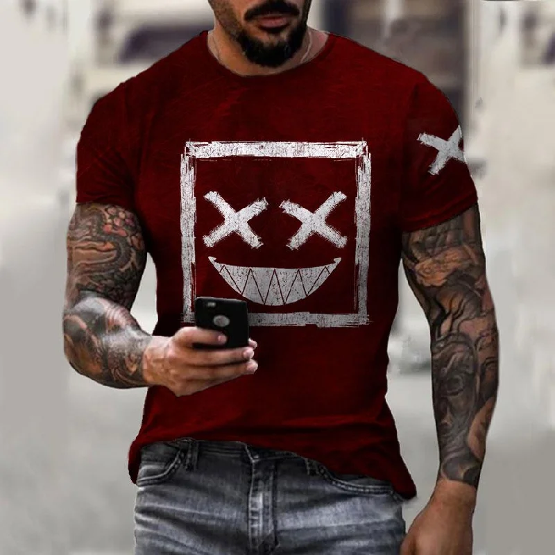 Men's smile casual T-shirt