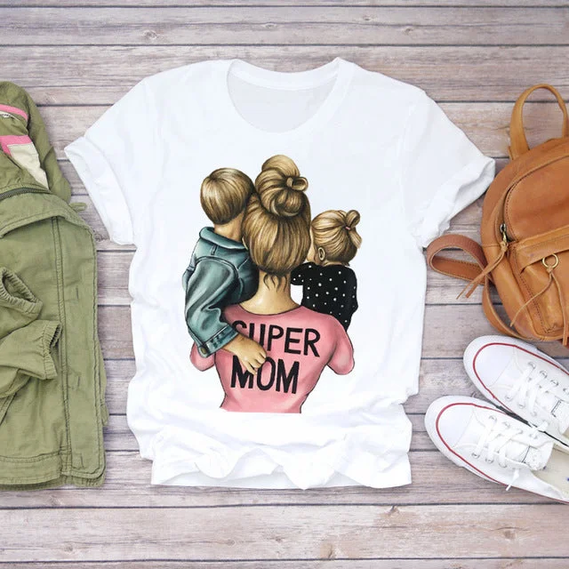 Parent-Child Matching T-Shirts for Mothers and Ladies