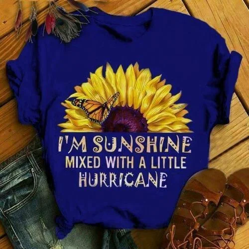 Women Sunflower Quotes T-shirt