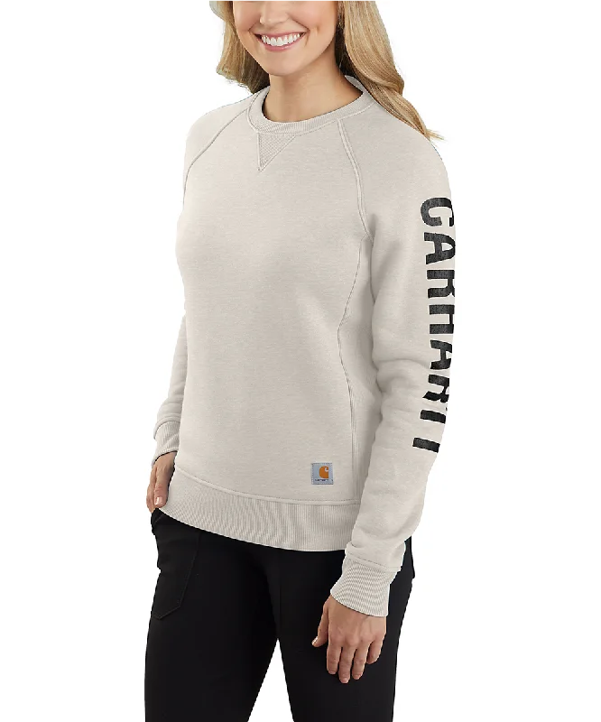 Carhartt Women's Midweight Logo Crew Neck Sweatshirt - Malt