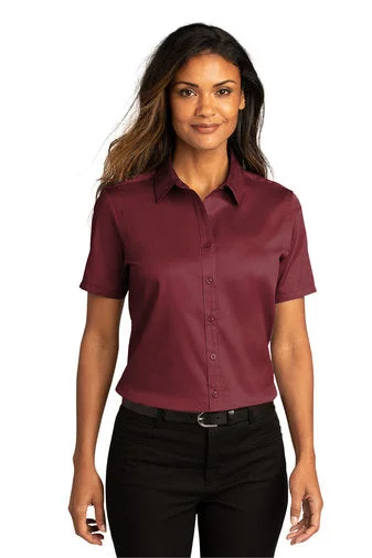 WOMEN'S BUTTON UP SHORT SLEEVE