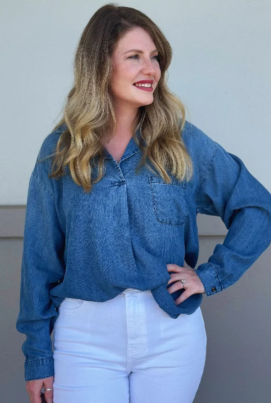 DENIM DANCE TOP