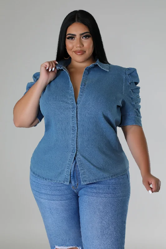 Mist Denim Top