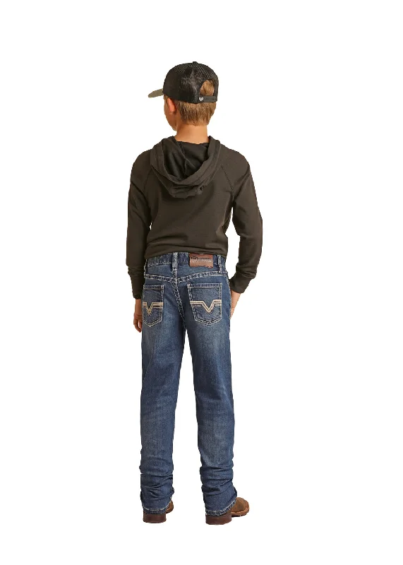 Boys Dark Vintage Wash Revolver Denim