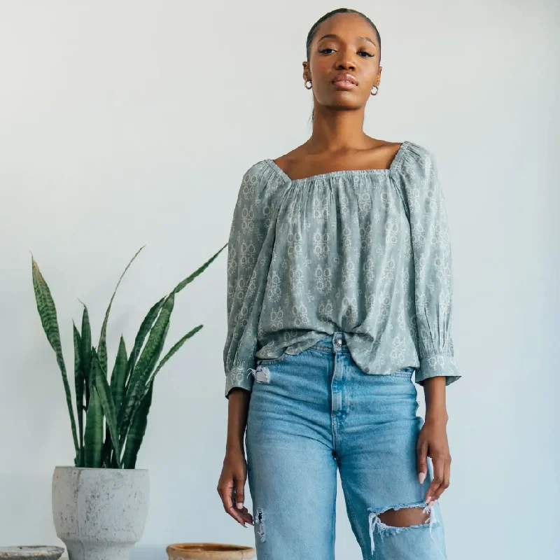 D Liv Top - faux denim