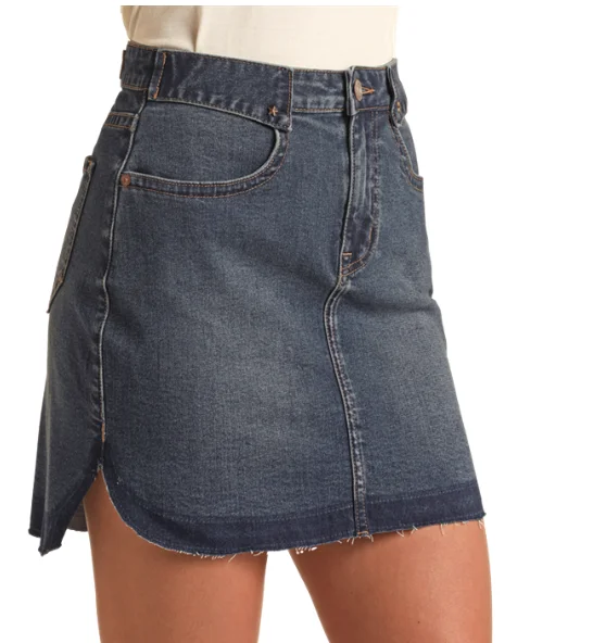 Rock & Roll Cowgirl Denim Mini Skirt