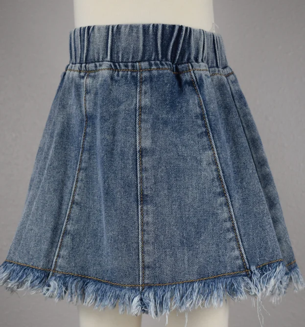 Toddler Girls Frayed Hem Denim Skirt