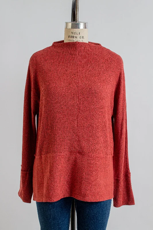 Funnel Neck Pullover in Spice