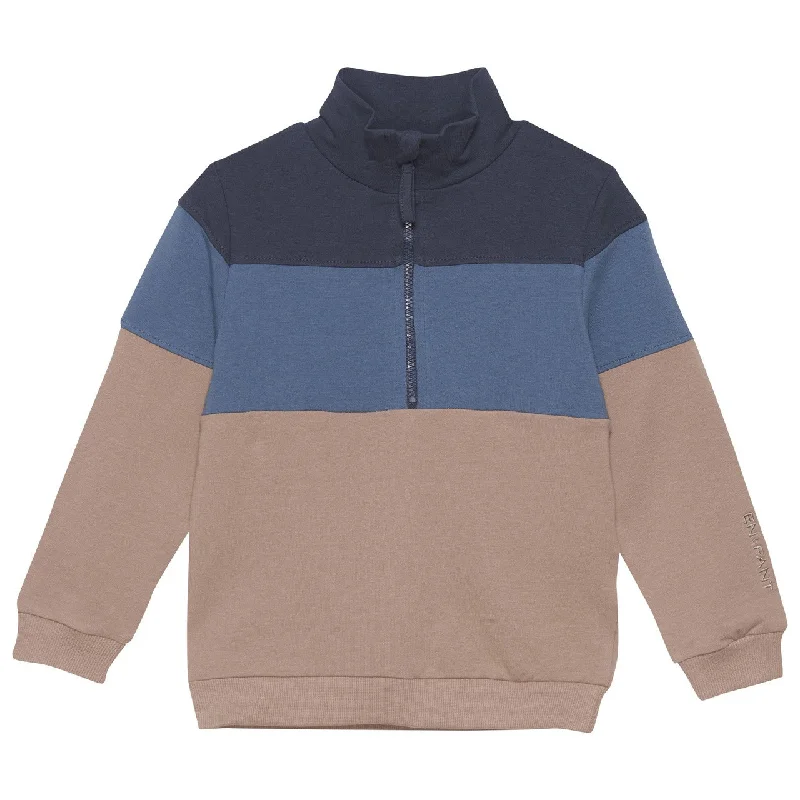 The Colour Block Pullover Zip Sweatshirt - KIDS