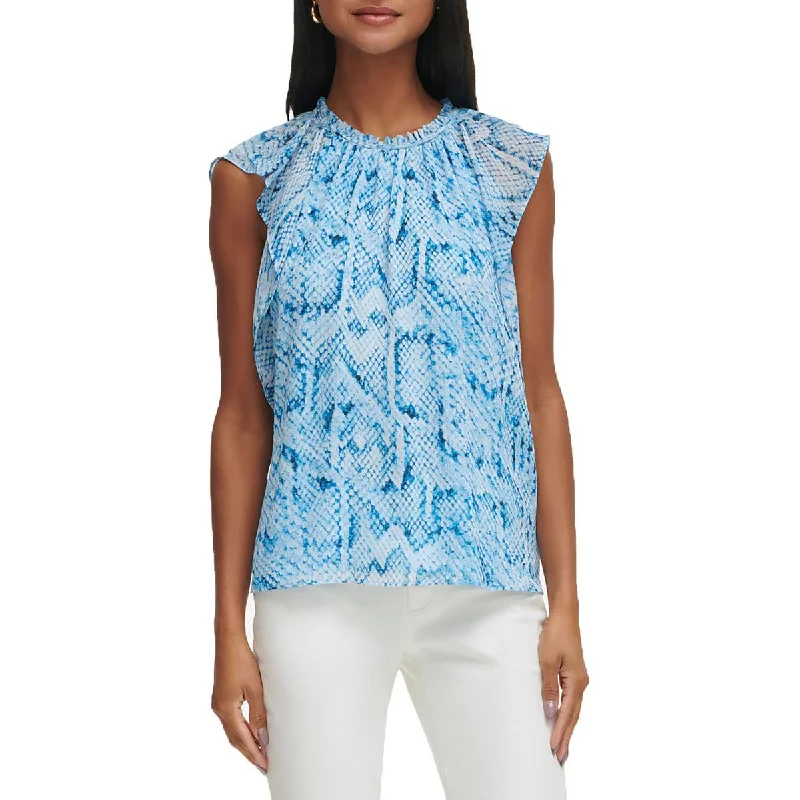 Womens Printed Casual Pullover Top