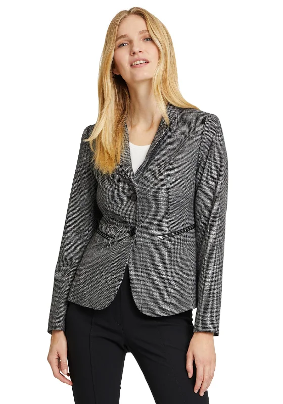 Betty Barclay Houndstooth Blazer Jacket, Grey