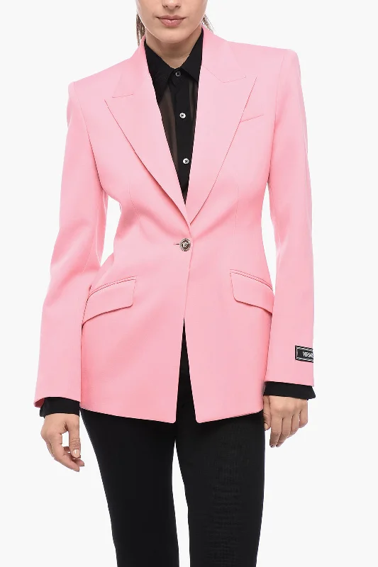 Versace Single Breasted Blazer With Jewel Button 40 Italian size