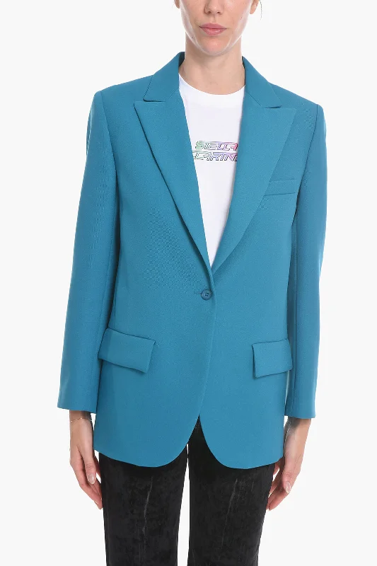 Super Blond One-button Blazer with Peak Lapel 40 Italian size