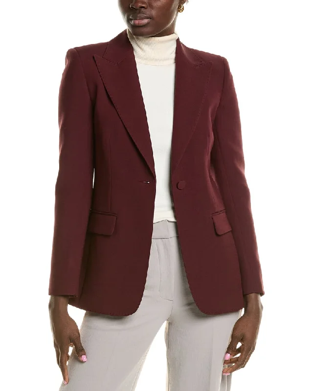 Lafayette 148 New York Peak Lapel Wool & Silk-Blend Blazer