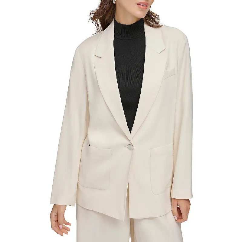 Womens Office Business One-Button Blazer